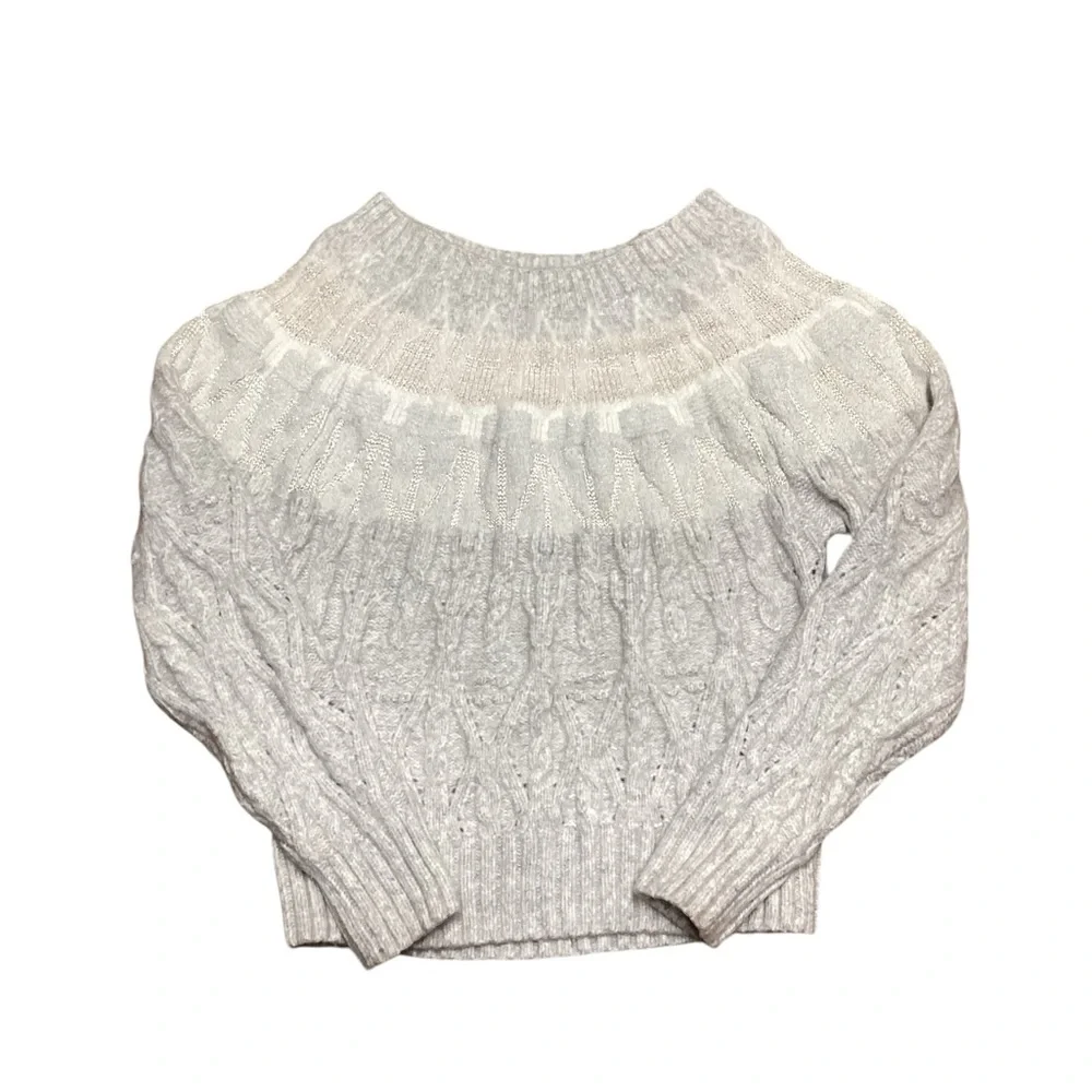 White House Black Market Neutrals  cable knit sweater.